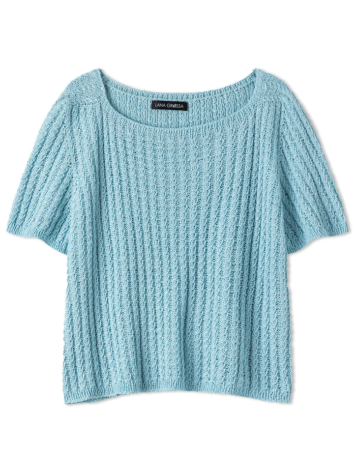 Strickpaket Campo Shirt mit kleinen Zöpfen
