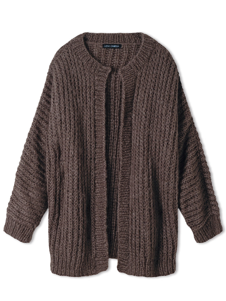Strickpaket Mohair Di Gio Jacke im Halbpatent – Top-down