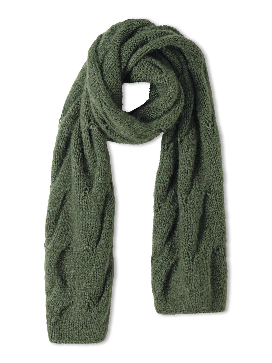 Strickpaket Mohair Di Gio Schal mit Zöpfen
