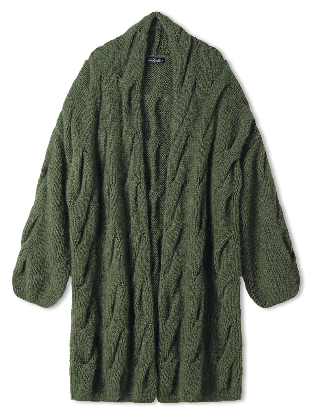 Strickpaket Mohair Di Gio Oversized Cardigan mit Zöpfen