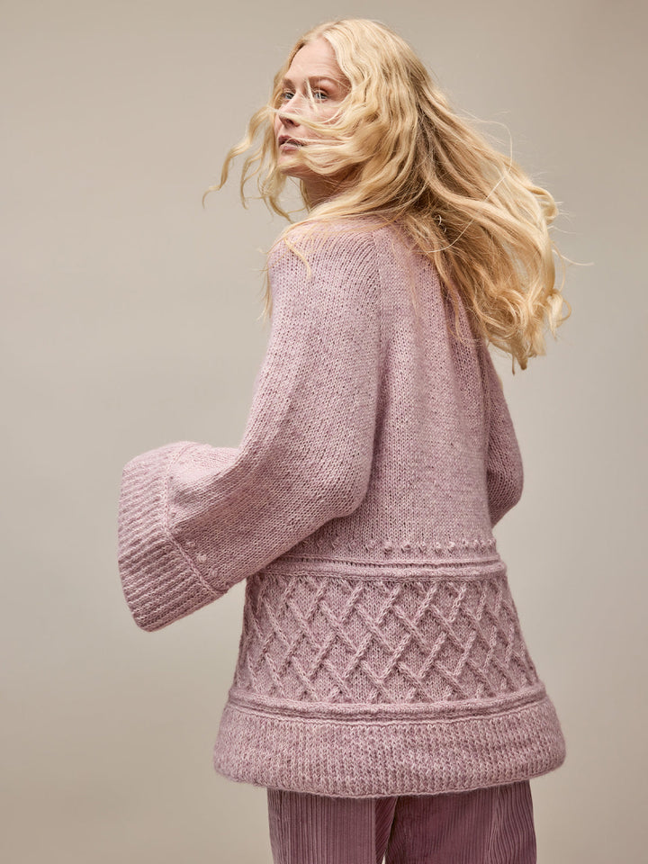 Strickpaket Natural Alpaca Pelo langer Pullover – Top-down