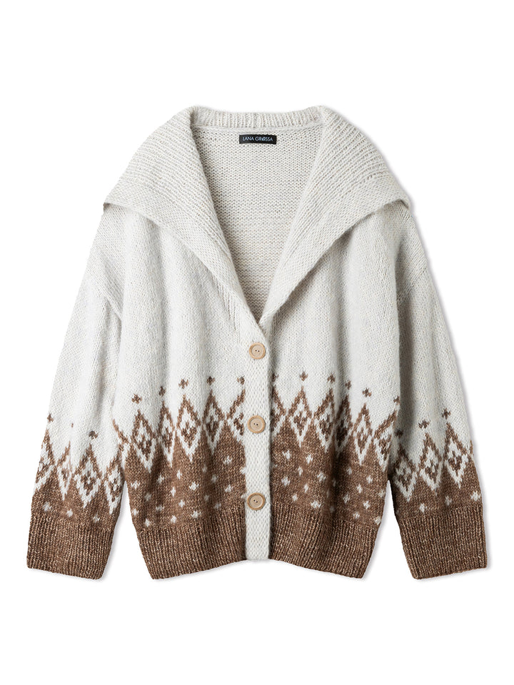 Strickpaket Natural Alpaca Pelo Glamour Raglanjacke
