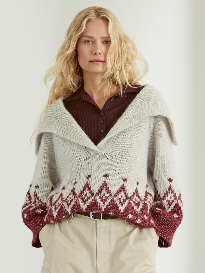 Strickpaket Natural Alpaca Pelo Glamour Raglanpullover – Top-down