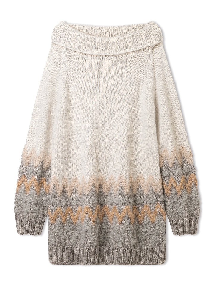 Strickpaket Natural Alpaca Pelo Orsetto Raglanpullover