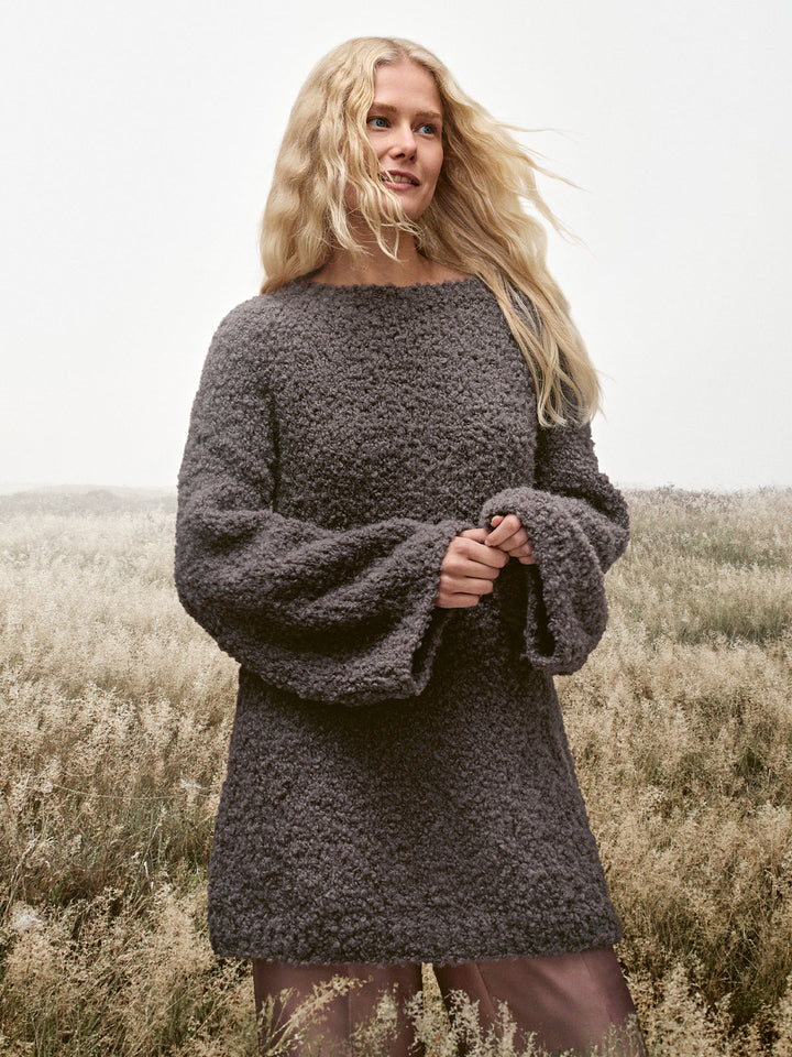 Strickpaket Orsetto Pullover lang – top-down