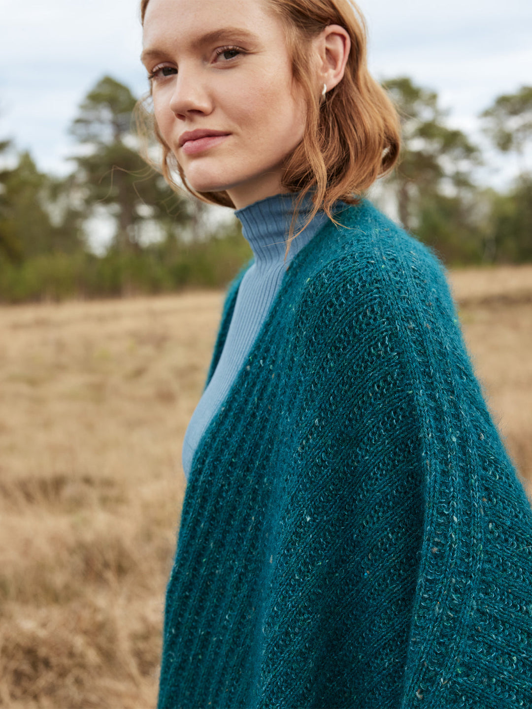 Strickpaket Natural Superkid Tweed &amp; Cashmere 16 Fine Poncho