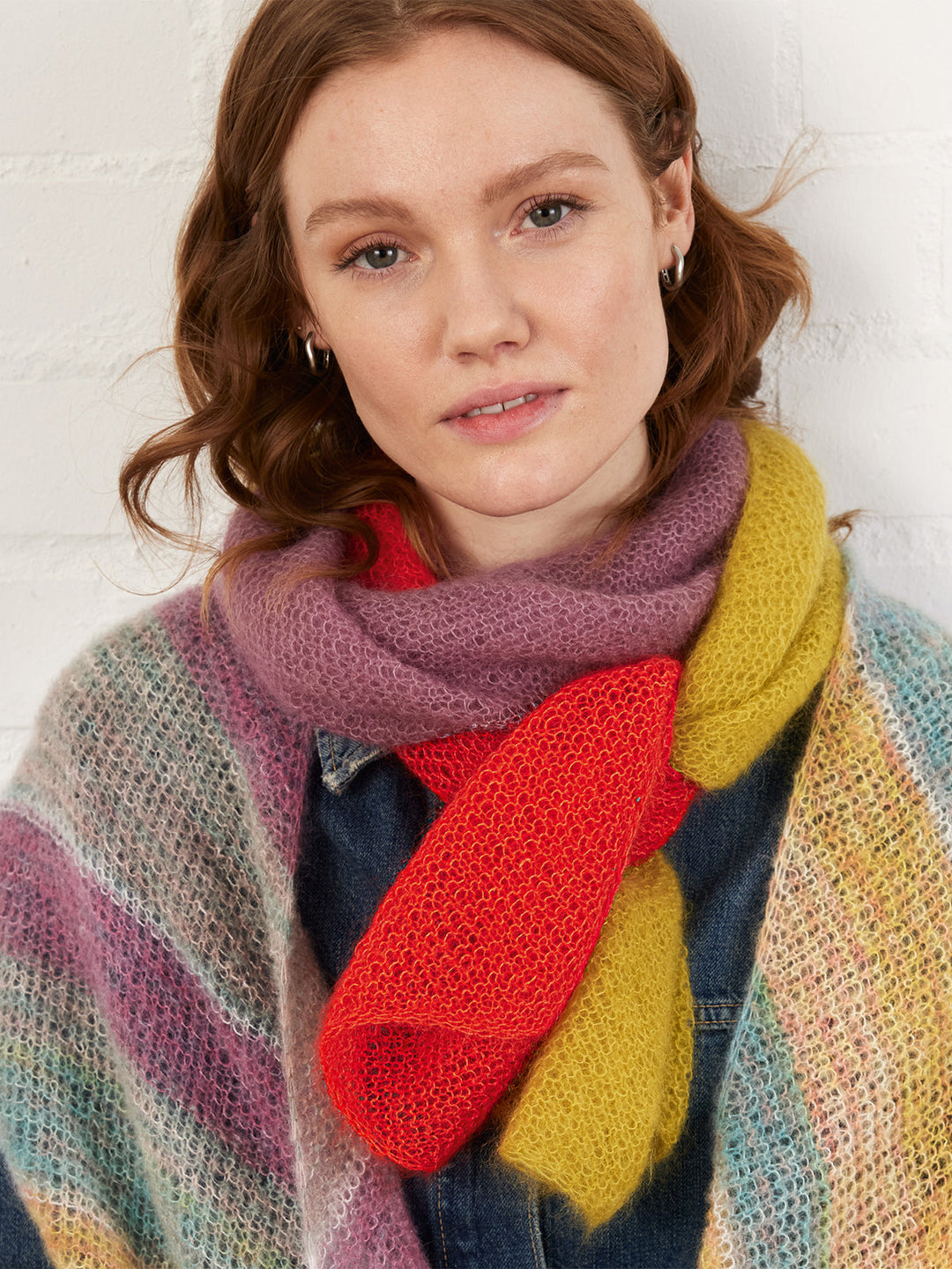 Strickpaket Silkhair Colorblock-Schal