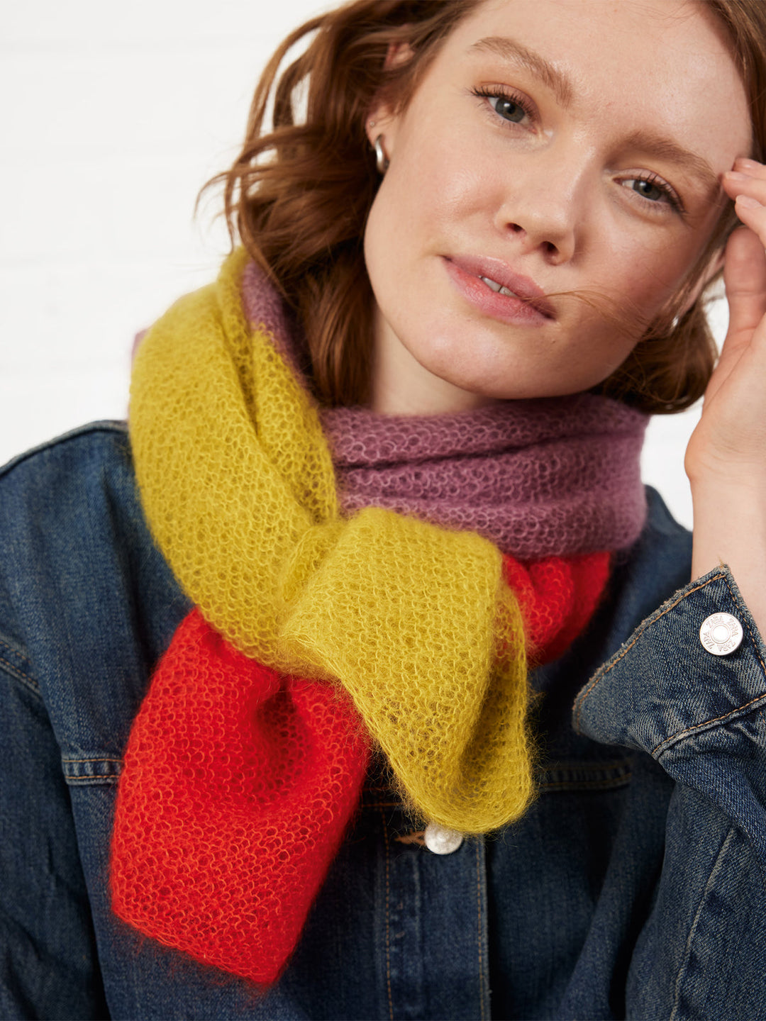 Strickpaket Silkhair Colorblock-Schal