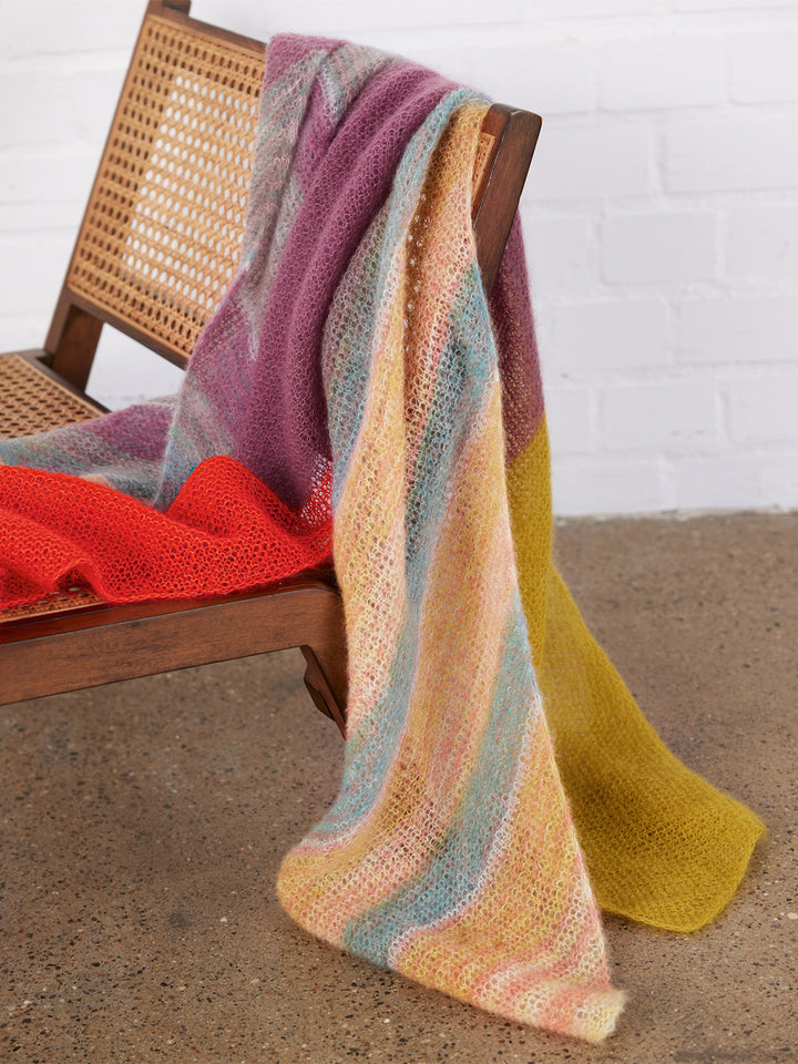 Strickpaket Silkhair Colorblock-Schal
