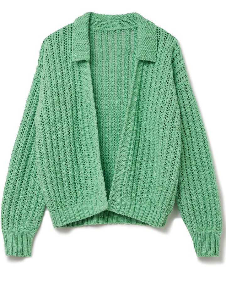 Strickpaket Sommerseide Cardigan mit Kragen