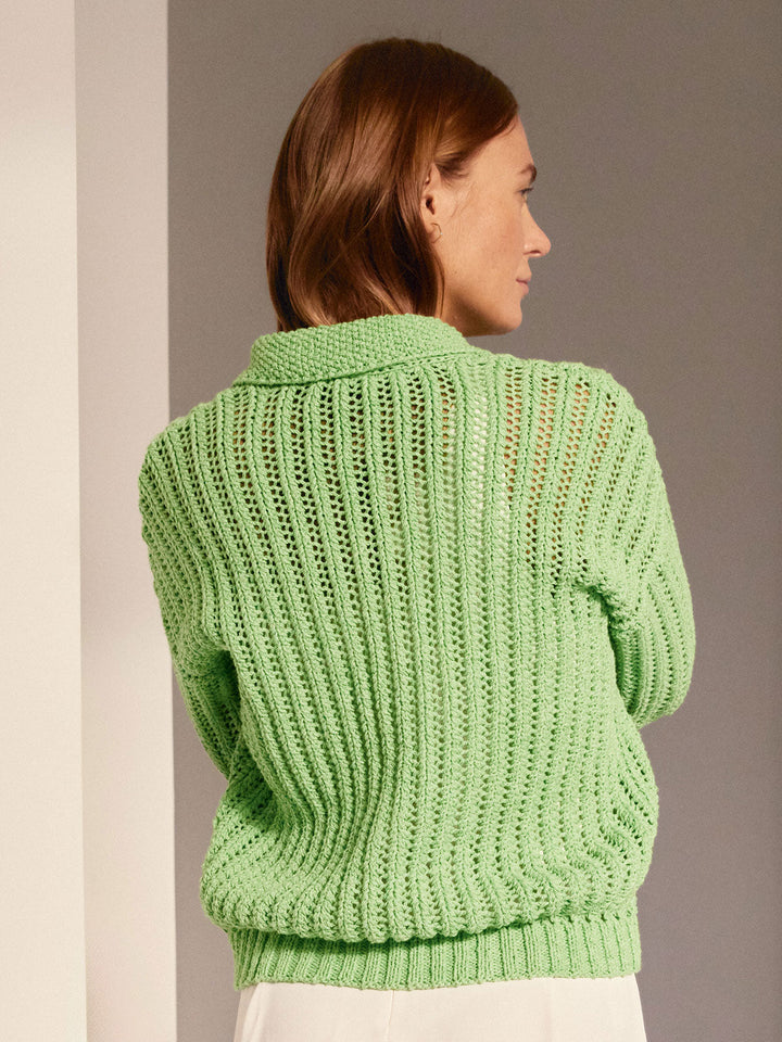 Strickpaket Sommerseide Cardigan mit Kragen
