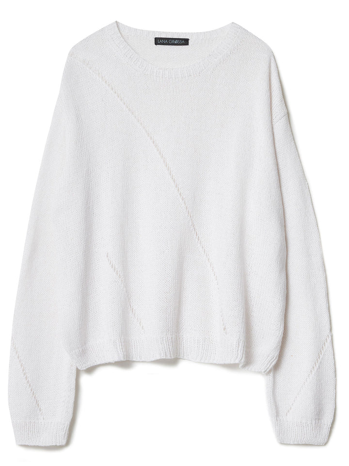 Strickpaket Campo Pullover mit Ajourstreifen