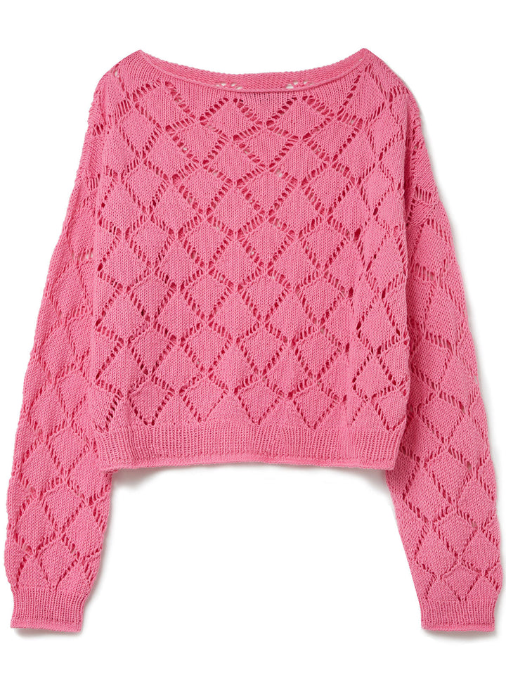 Strickpaket Elastico Pullover im Rautenmuster