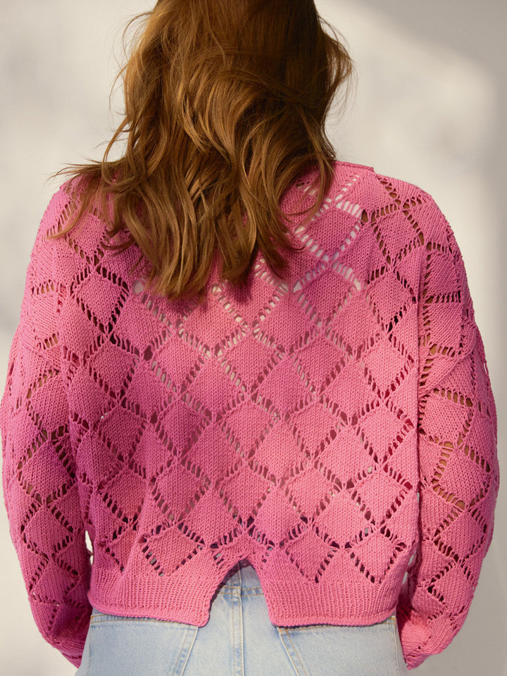 Strickpaket Elastico Pullover im Rautenmuster