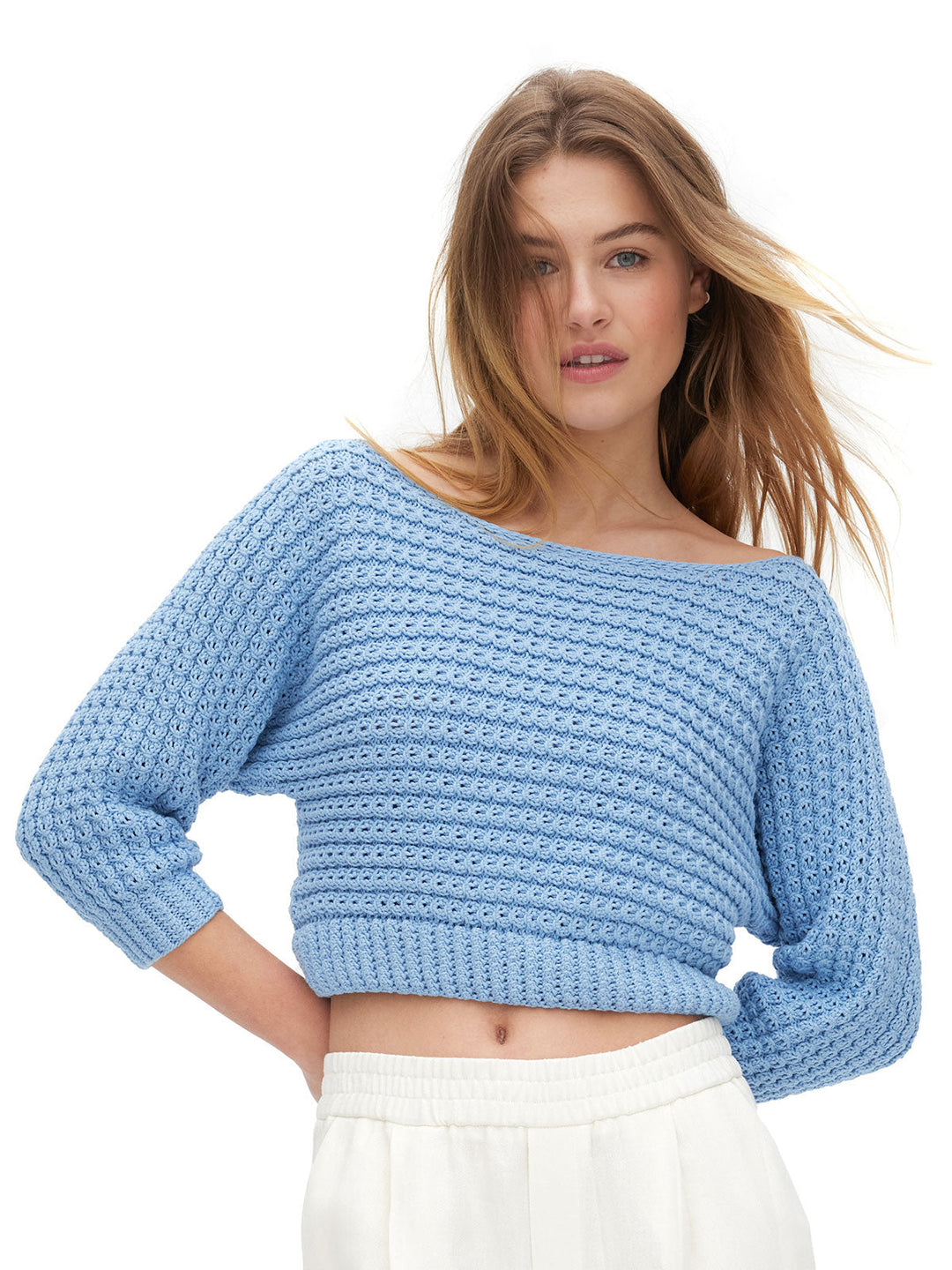 Strickpaket Promessa Pullover mit Zöpfe