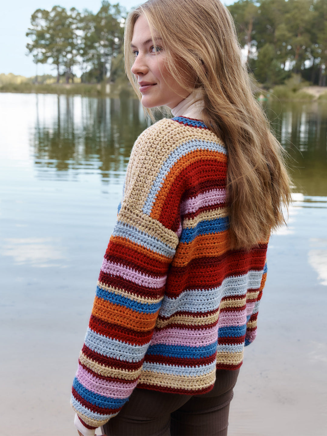 Häkelpaket Cool Merino Streifen Pullover