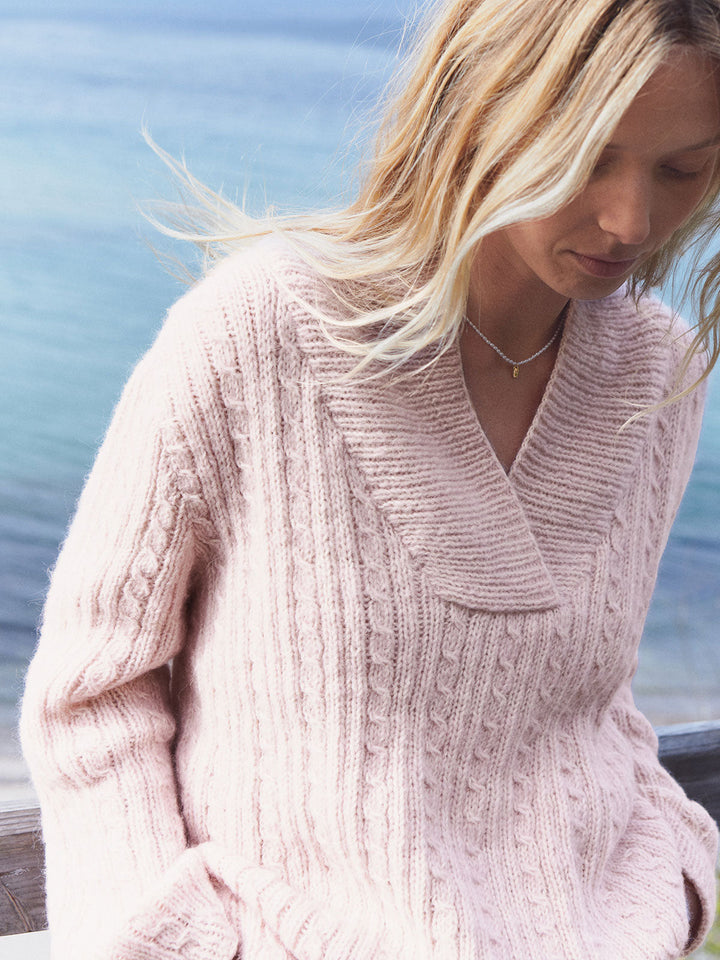 Strickpaket Natural Alpaca Pelo Top-Down Pullover