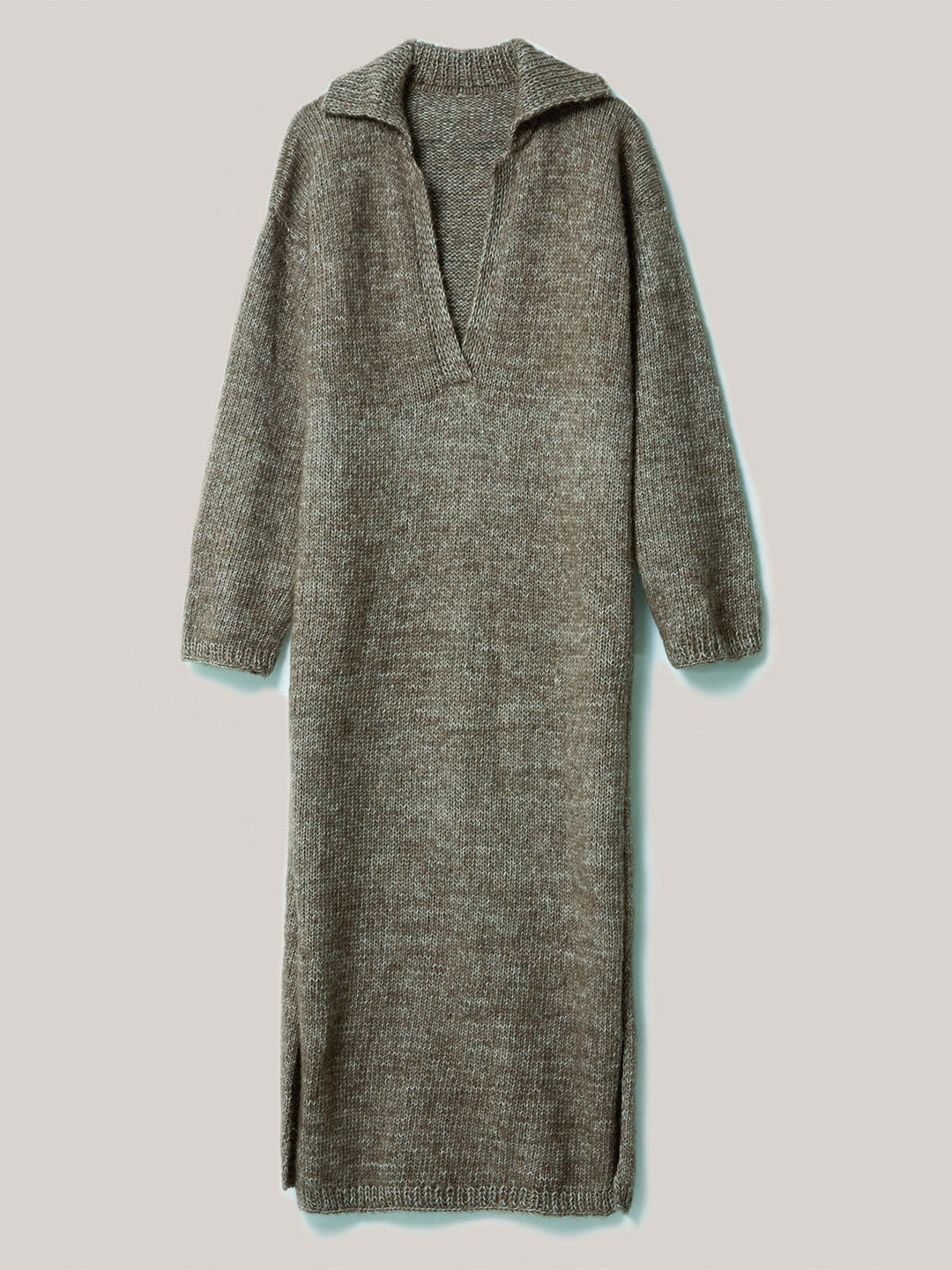 Strickpaket Natural Alpaca Pelo Top-Down Kleid