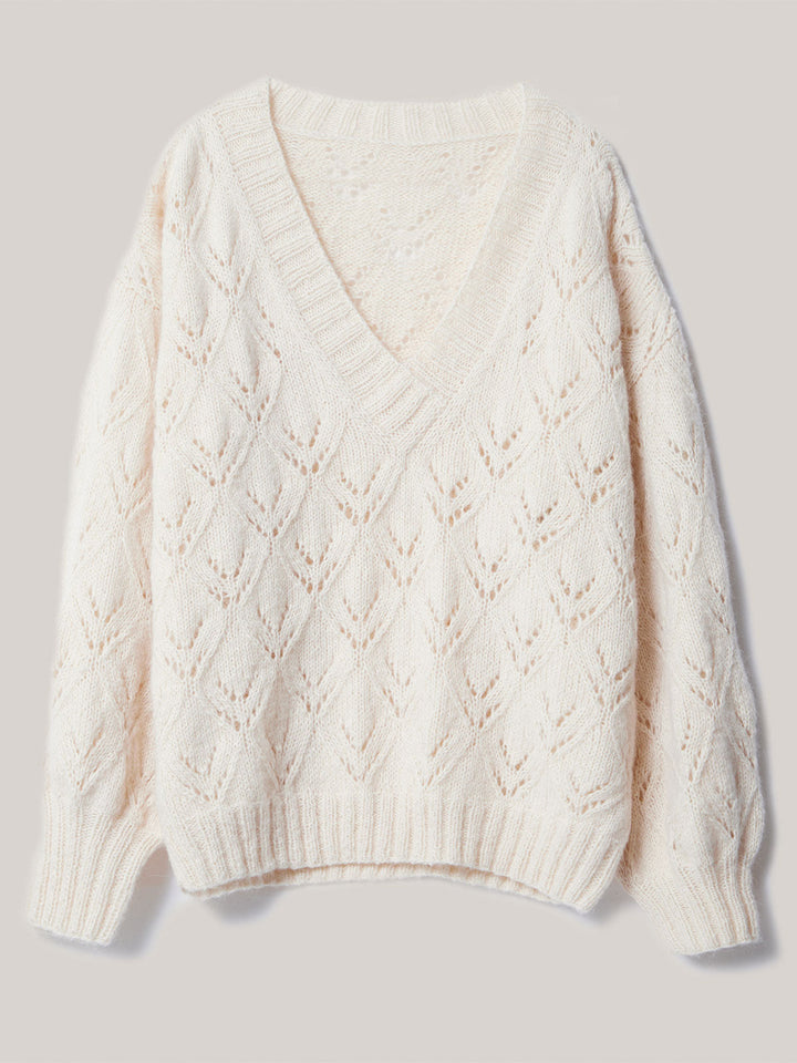 Strickpaket Ecopuno &amp; Setasuri Ajourpullover