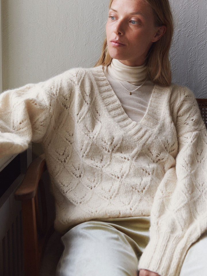 Strickpaket Ecopuno &amp; Setasuri Ajourpullover