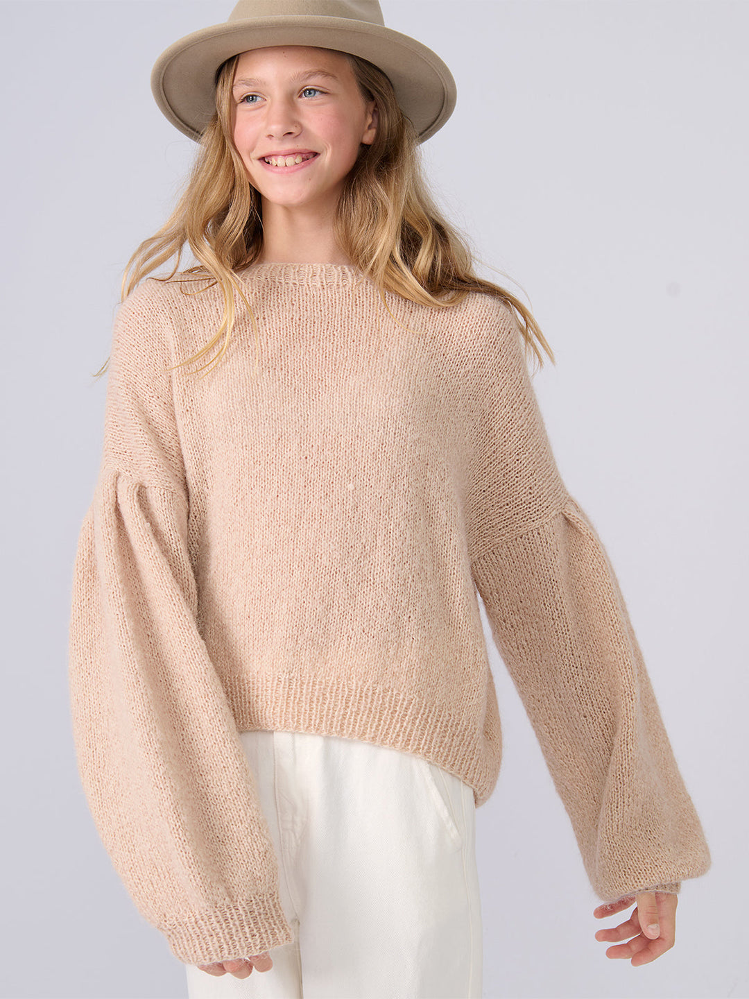 Strickpaket Soffio Setasuri Pullover mit Ballonärmeln - kids