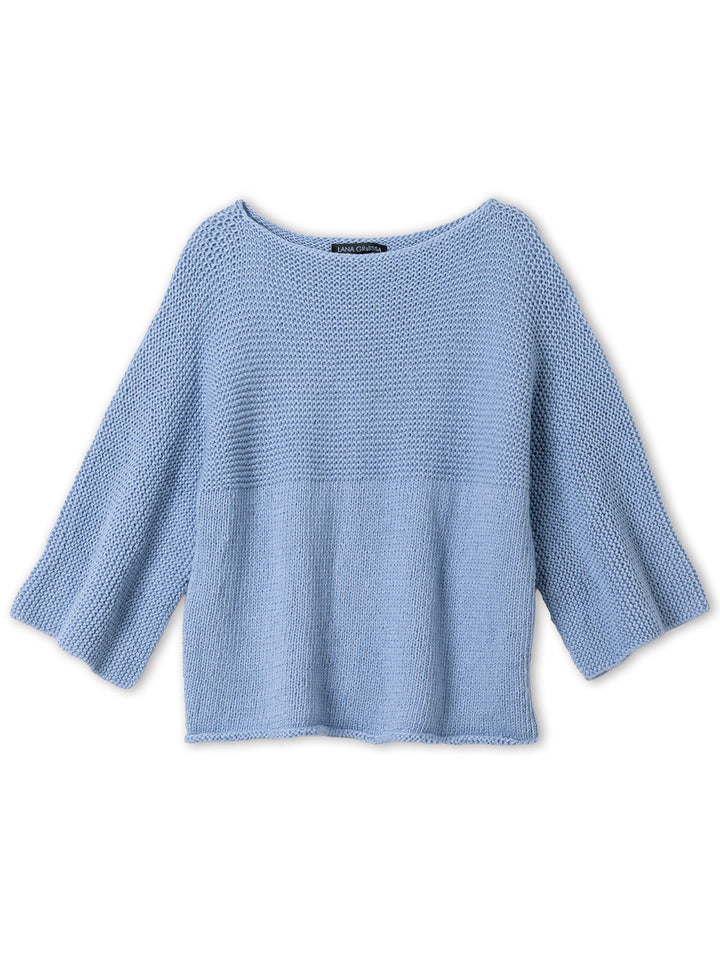 Strickpaket Summer Softness Pullover mit Rippenstruktur