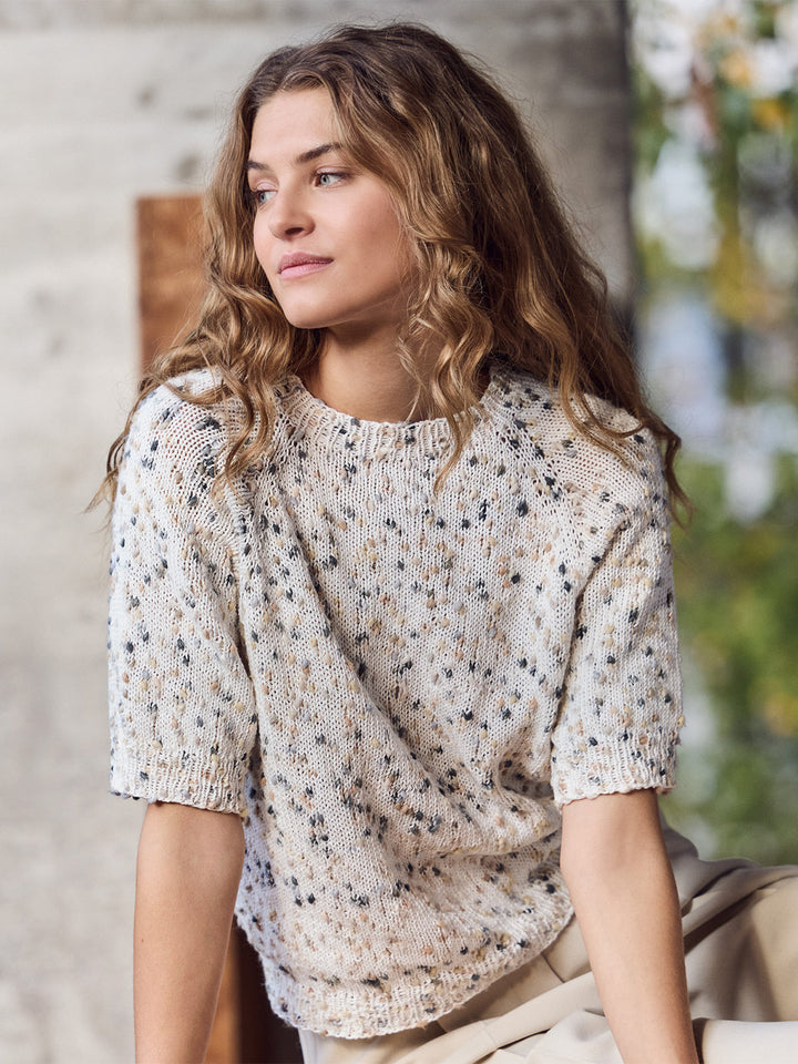 Strickpaket Popcorn Kurzarm Pullover
