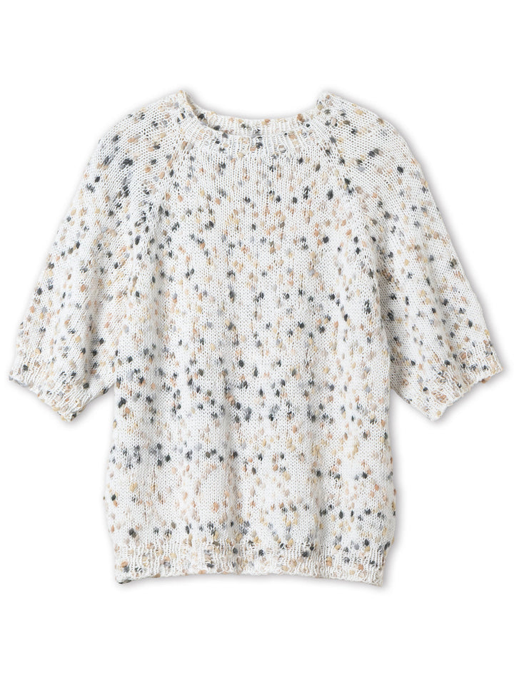 Strickpaket Popcorn Kurzarm Pullover