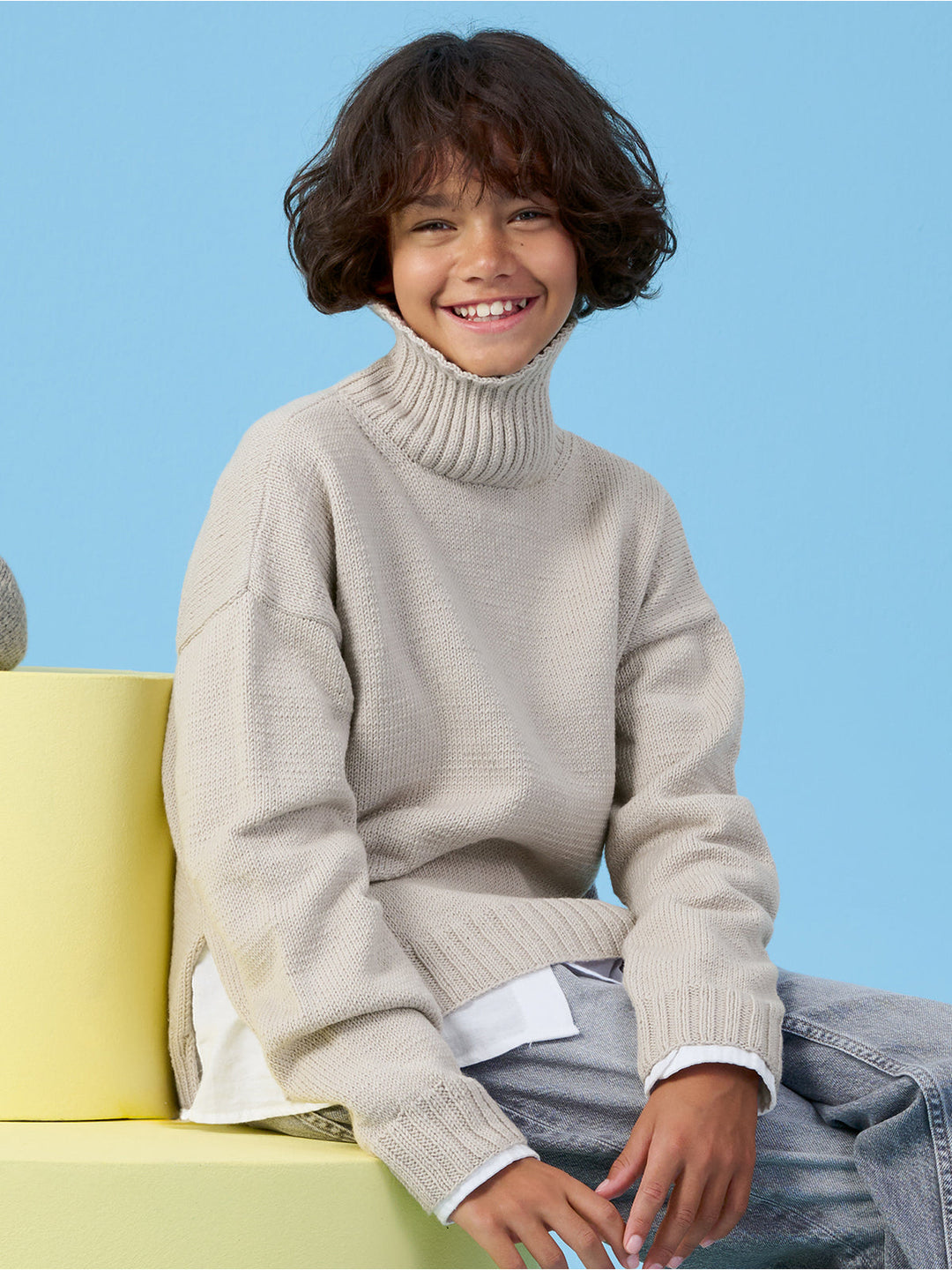 Strickpaket Cool Wool Rollkragenpullover