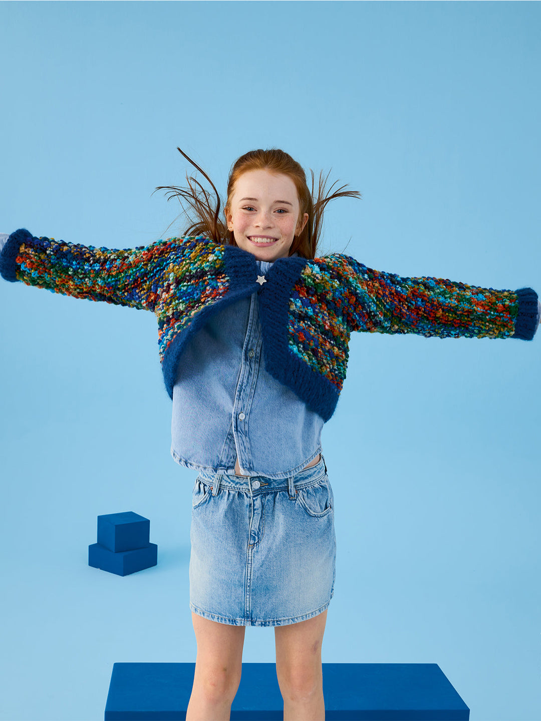 Strickpaket Crazy &amp; Baby Furry Noppenjacke