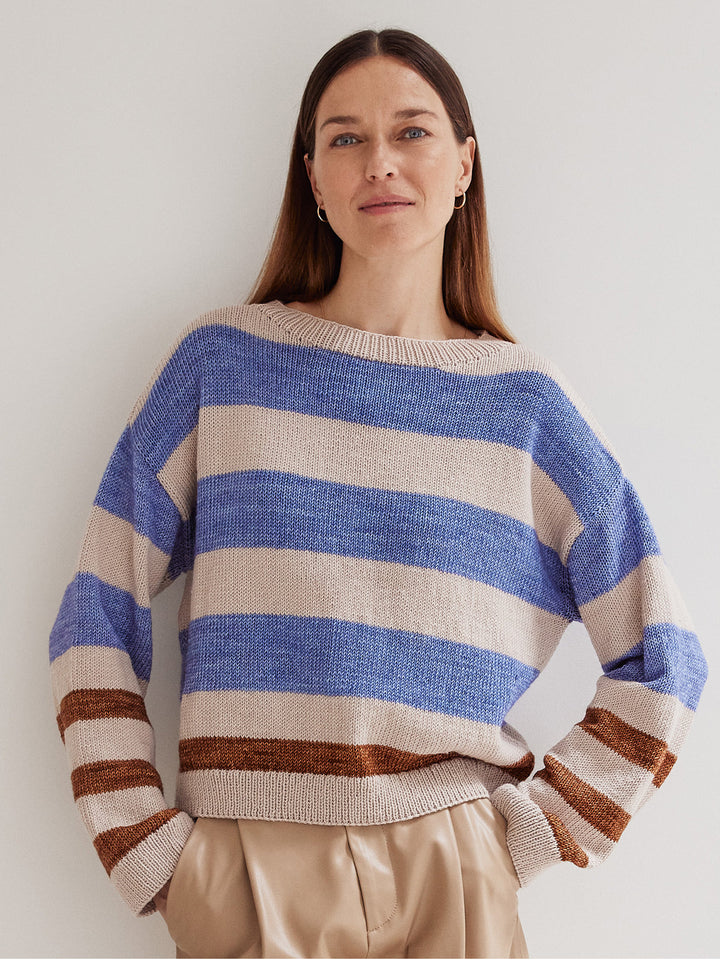 Strickpaket Cool Wool Vintage &amp; Cool Wool gestreifter Pullover