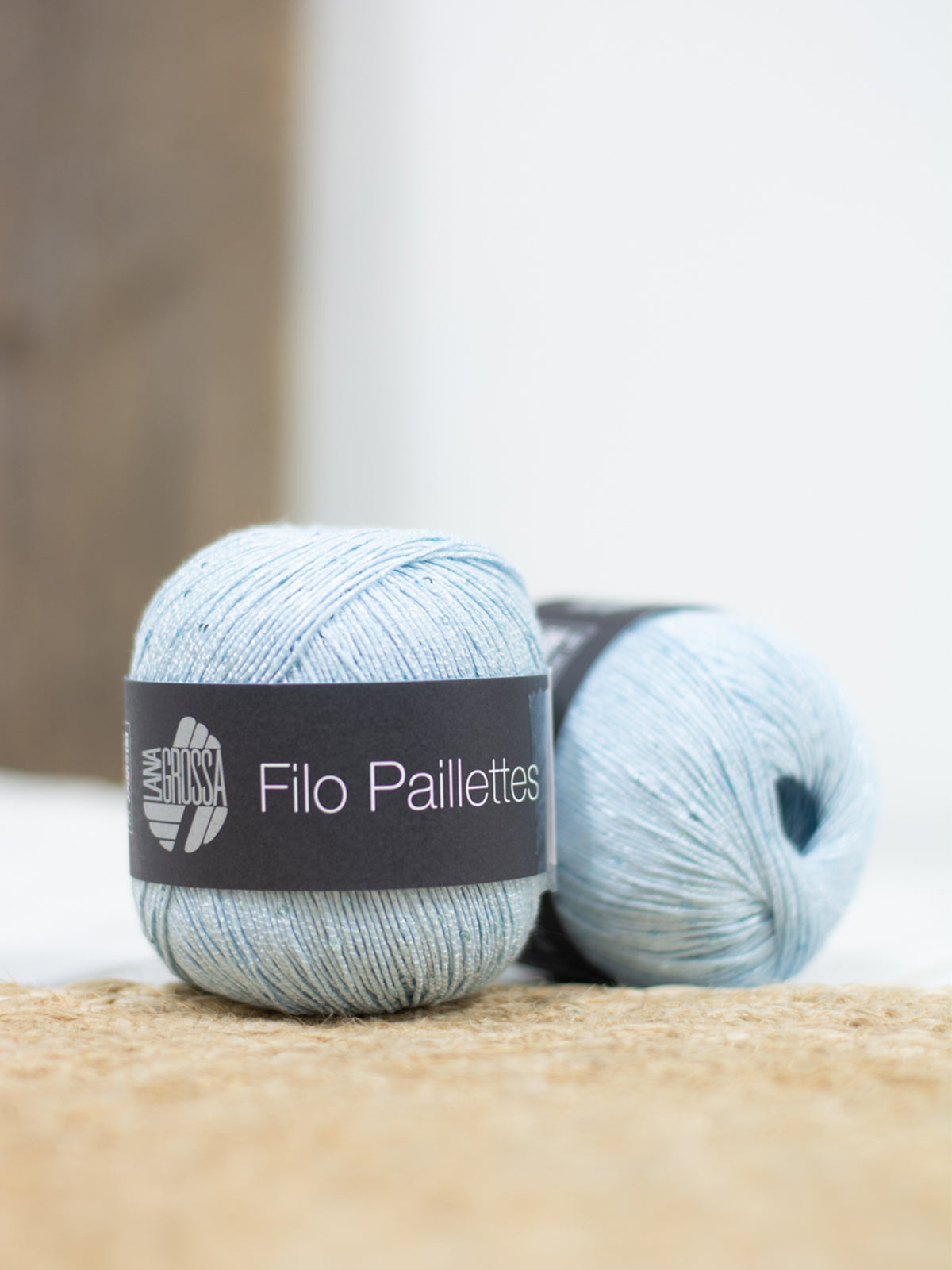 Filo Paillettes 009 Eisblau