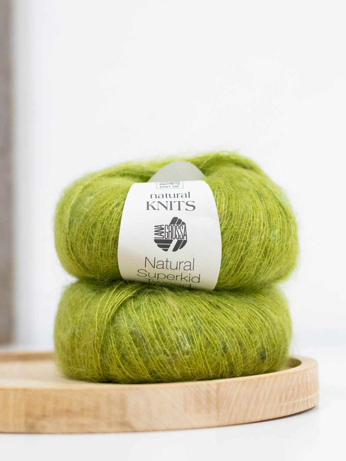Natural Superkid Tweed 645 Kiwigrün