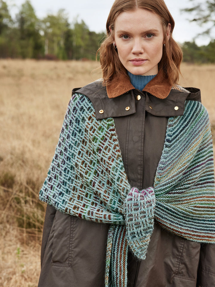 Strickpaket Ecopuno Colorissimo Silkhair Mosaik-Tuch