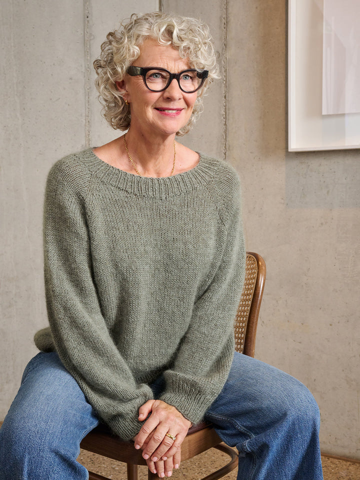 Strickpaket Classy Raglan Sweater - Cool Wool Silkhair