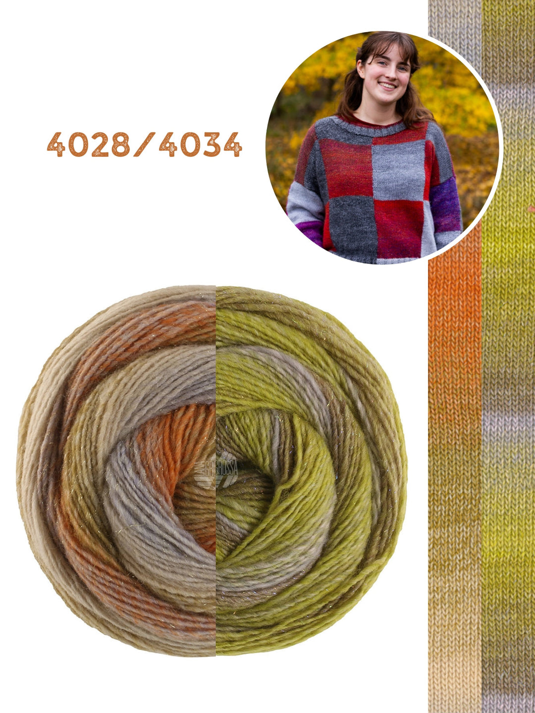 Strickpaket Gomitolo Gala Karo-Pullover