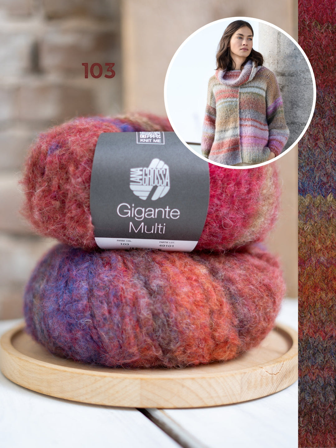 Strickpaket Gigante Multi Pullover