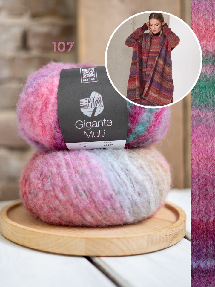 Strickpaket Gigante Multi Top-down Kleid