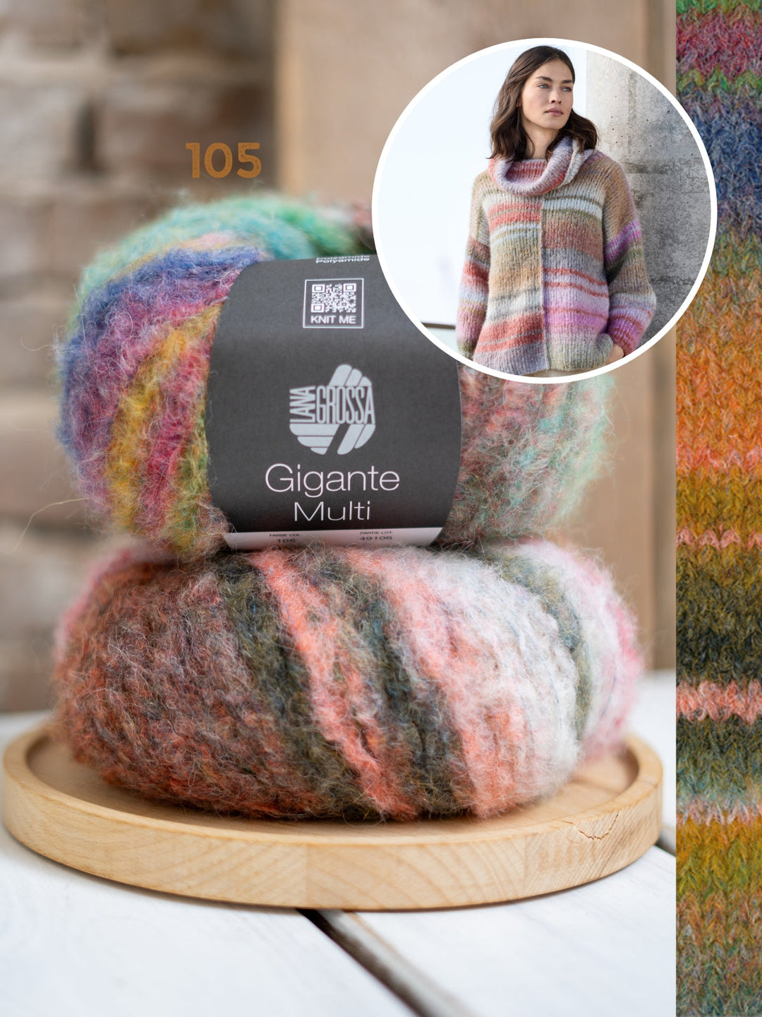 Strickpaket Gigante Multi Pullover
