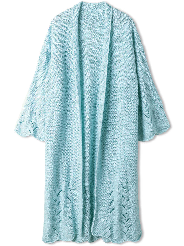 Strickpaket Summer Softness Mantel mit Ajourmuster