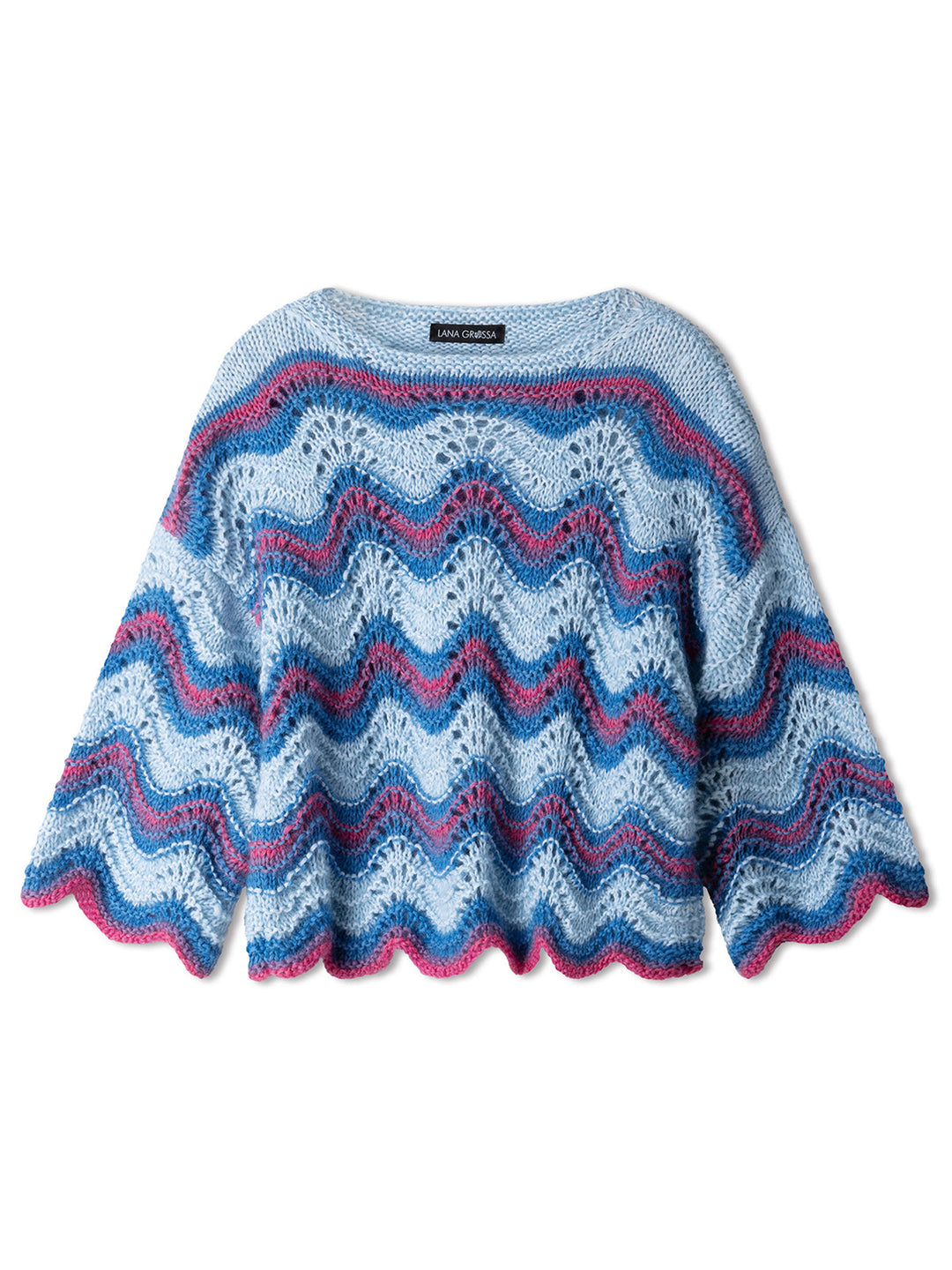 Strickpaket Summer Softness Silkhair Pullover mit Wellenmuster