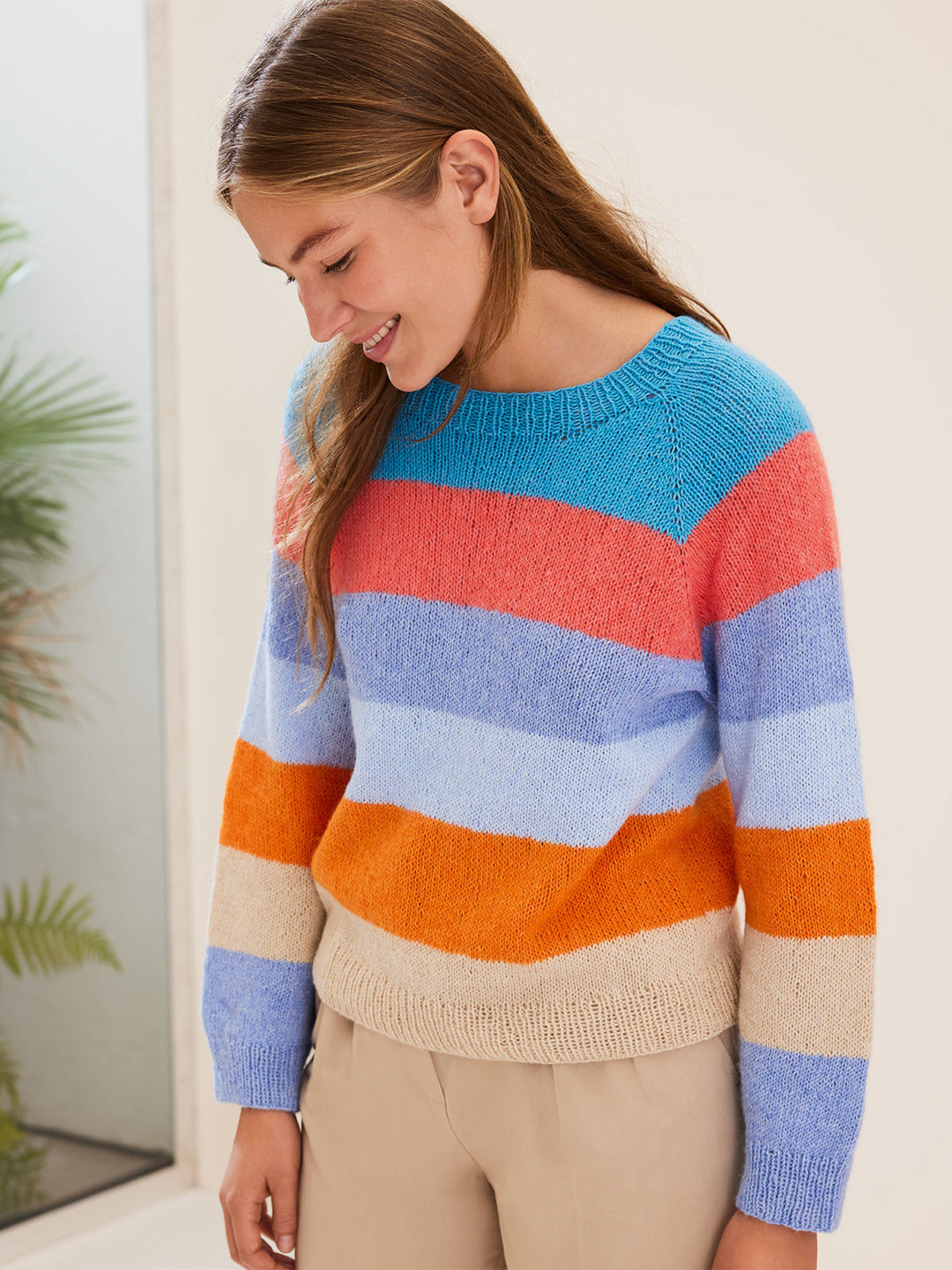 Strickpaket Ecopuno Blockstreifen-Pullover