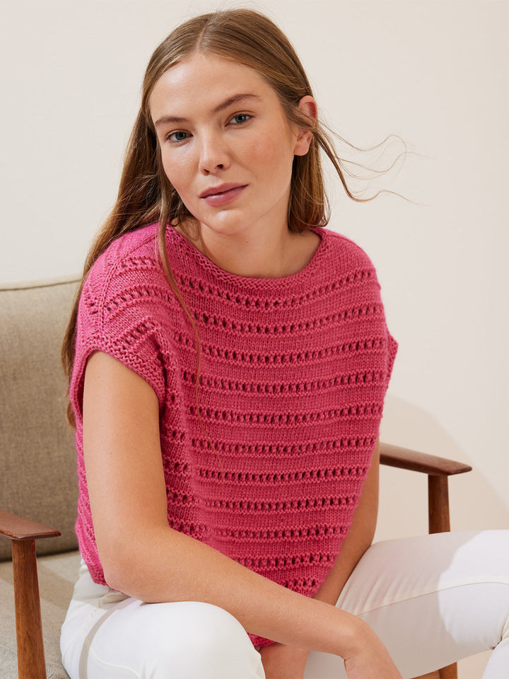 Strickpaket Summer Softness Pullunder mit Ajourmuster