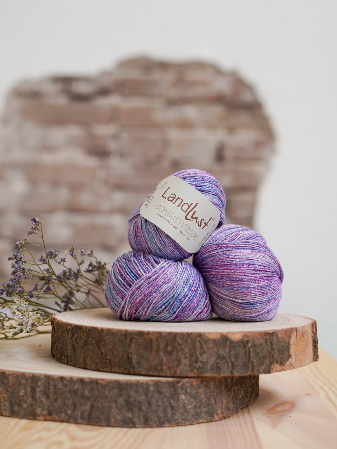 Landlust Sommerseide Mélange 115 Blau / Pink