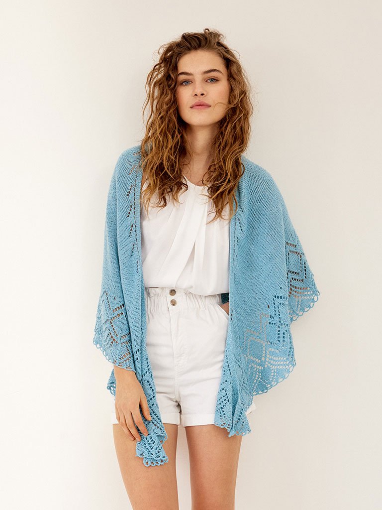 Strickpaket Landlust Sommerseide Dreieckstuch