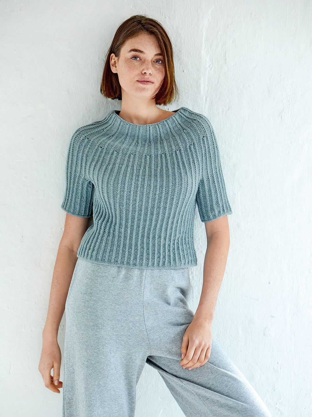 Strickpaket Cool Wool Pullover mit Rundpasse - kurze Ärmel