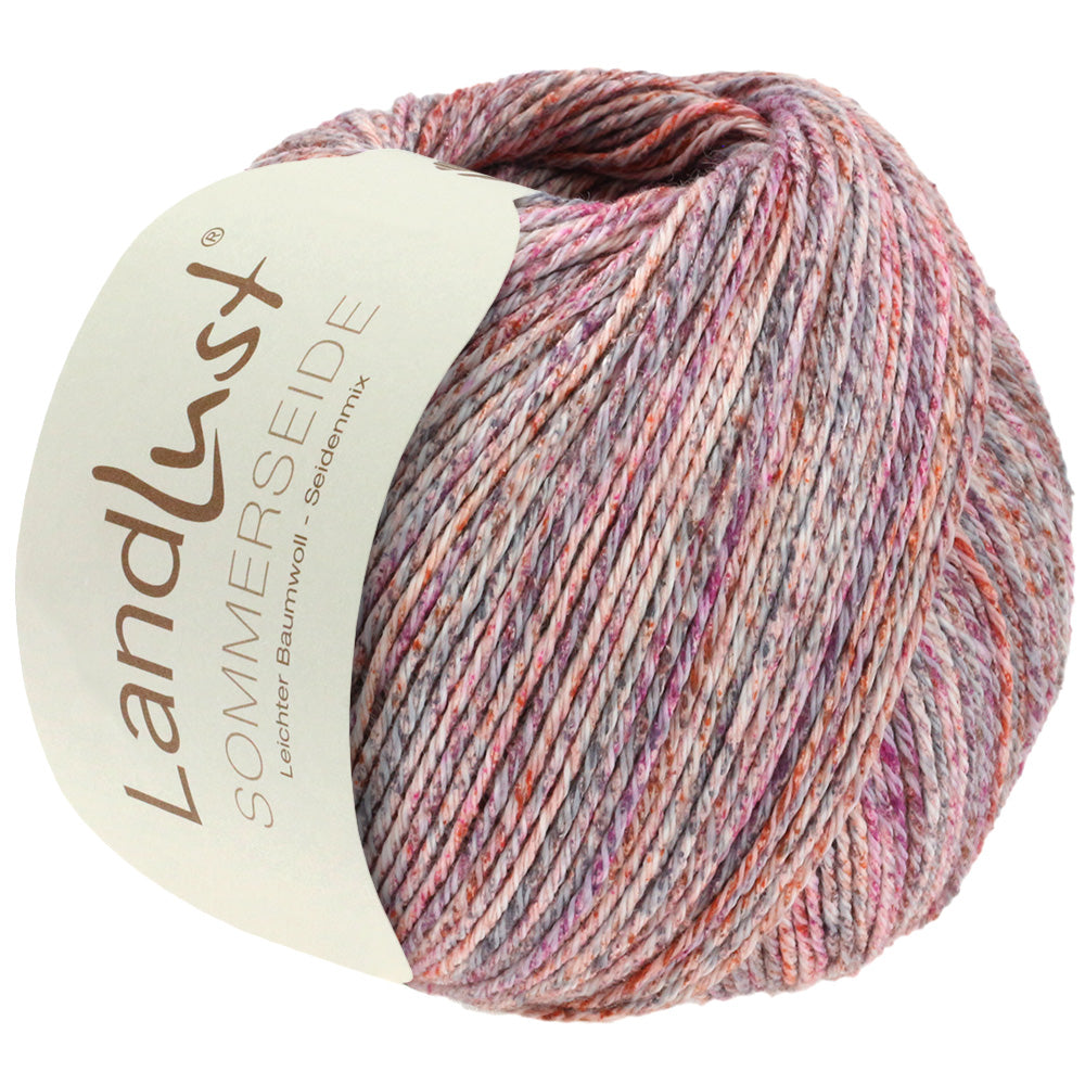 Landlust Sommerseide mélange 102 Rosa / Grau / Brombeer